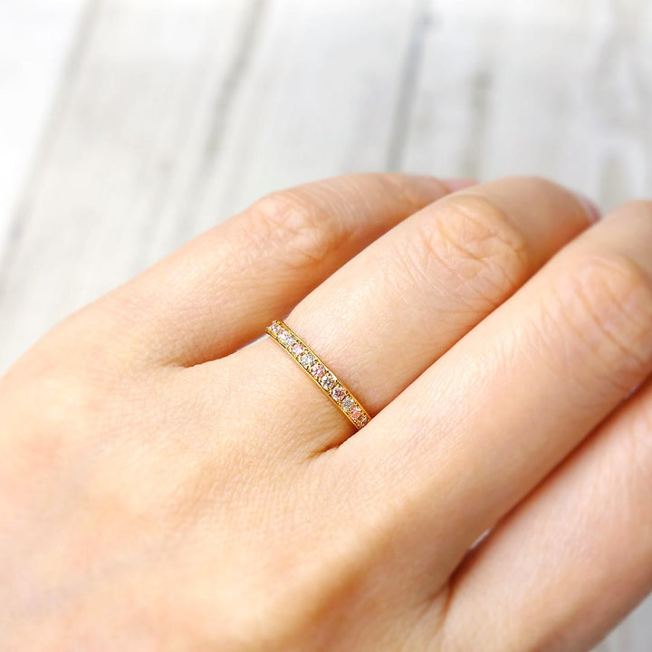 Half eternity ring (pink diamond) ｜ KDK0117-PD6