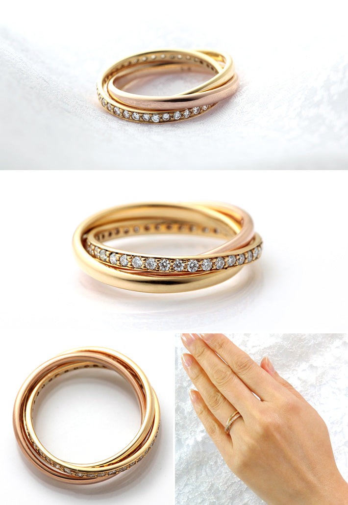 Diamond full eternity triple ring (ring) | KDX0141