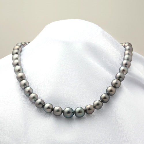 <tc>Tahitian South Sea Black Pearl Necklace ｜ 8.3～11.2mm｜NJ03273</tc>