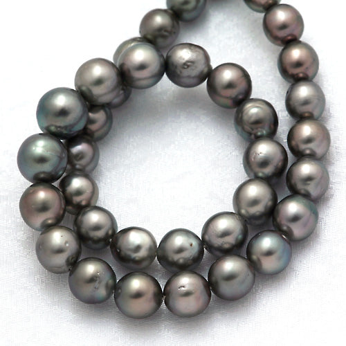 <tc>Tahitian South Sea Black Pearl Necklace ｜ 8.3～11.2mm｜NJ03273</tc>
