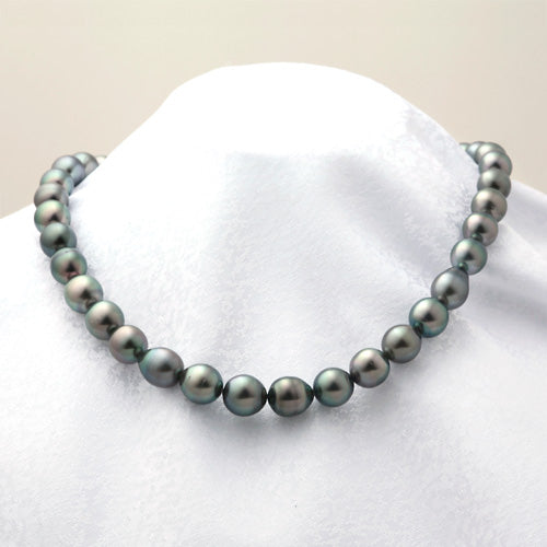 <tc>Tahitian South Sea Black Pearl Necklace ｜ 8.0～10.8mm ｜ NJ03275</tc>