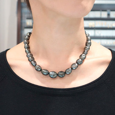 Tahitian Black Pearl Necklace | NJ03691