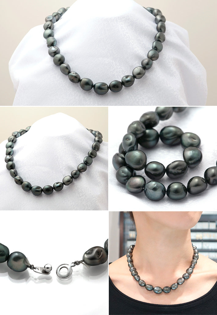 <tc>Tahitian Black Pearl Necklace | 11.0～13.0mm | NJ03691</tc>