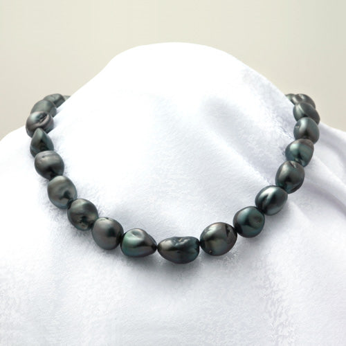 <tc>Tahitian South Sea Black Pearl Necklace ｜ 12.0～14.0mm ｜ NJ03692</tc>