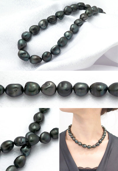 タヒチ黒蝶真珠 ネックレス ｜ 12.0～14.0mm ｜ NJ03692