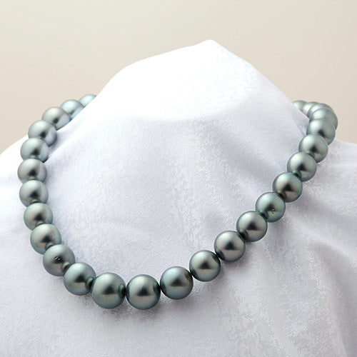 <tc>Tahitian South Sea Black Pearl Necklace ｜ 11.0～14.7mm ｜ NJ03693</tc>