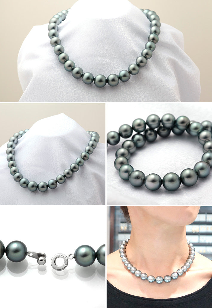<tc>Tahitian South Sea Black Pearl Necklace ｜ NJ03693</tc>