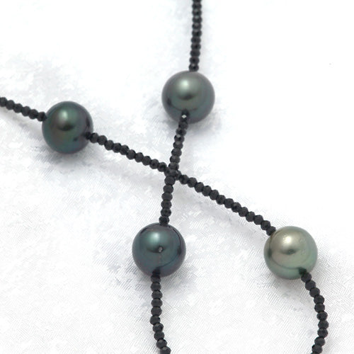<tc>Tahitian Black Pearl Long Necklace  | 11.0～11.5mm  | NJ03816</tc>