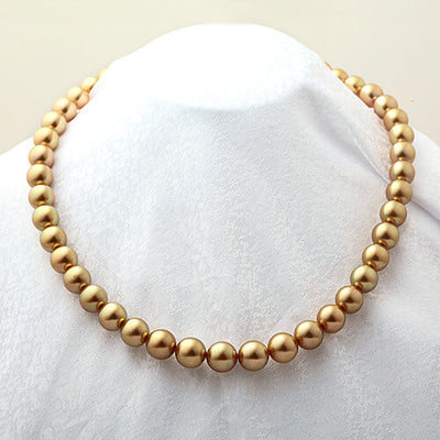 South Sea Golden Pearl Aurora Brown Gold Necklace ｜ NJ03917
