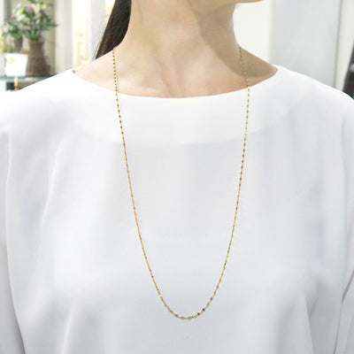 Yellow Gold Long Necklace ｜ NK09167