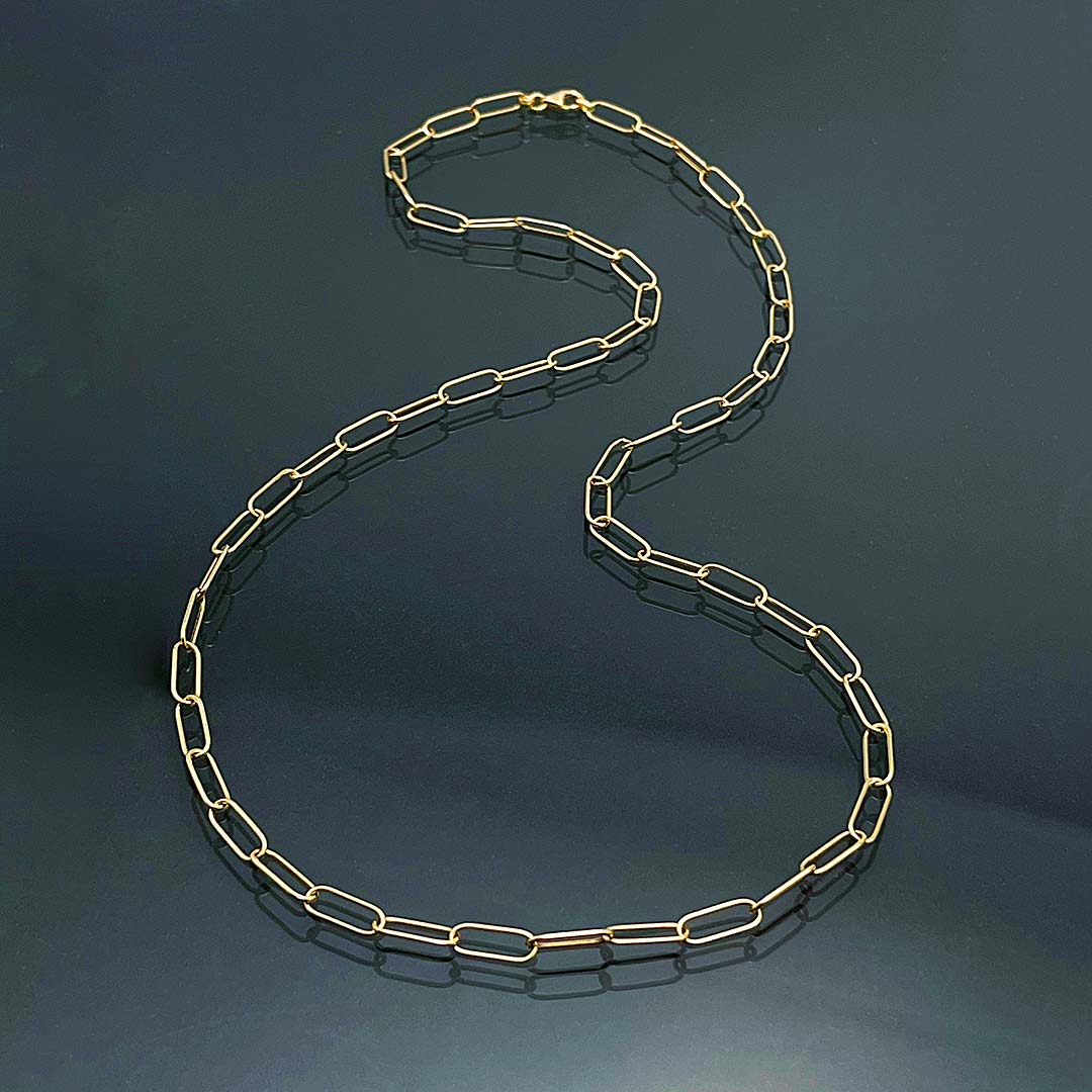 <tc>Yellow Gold Middle-Long Necklace ｜ NK09204</tc>