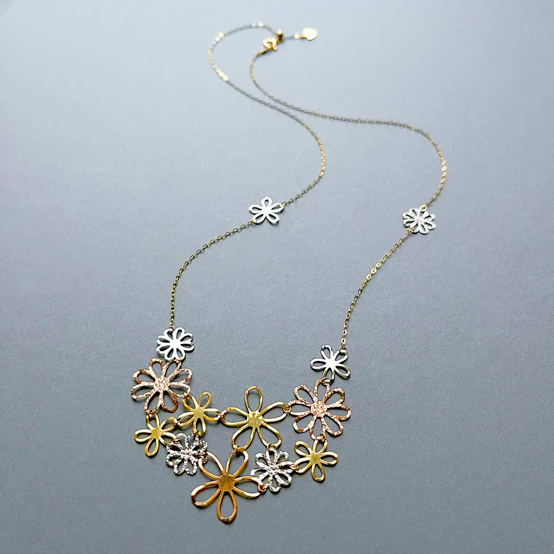 <tc>Yellow Gold x Pink Gold x White Gold Necklace｜ NKW0126</tc>