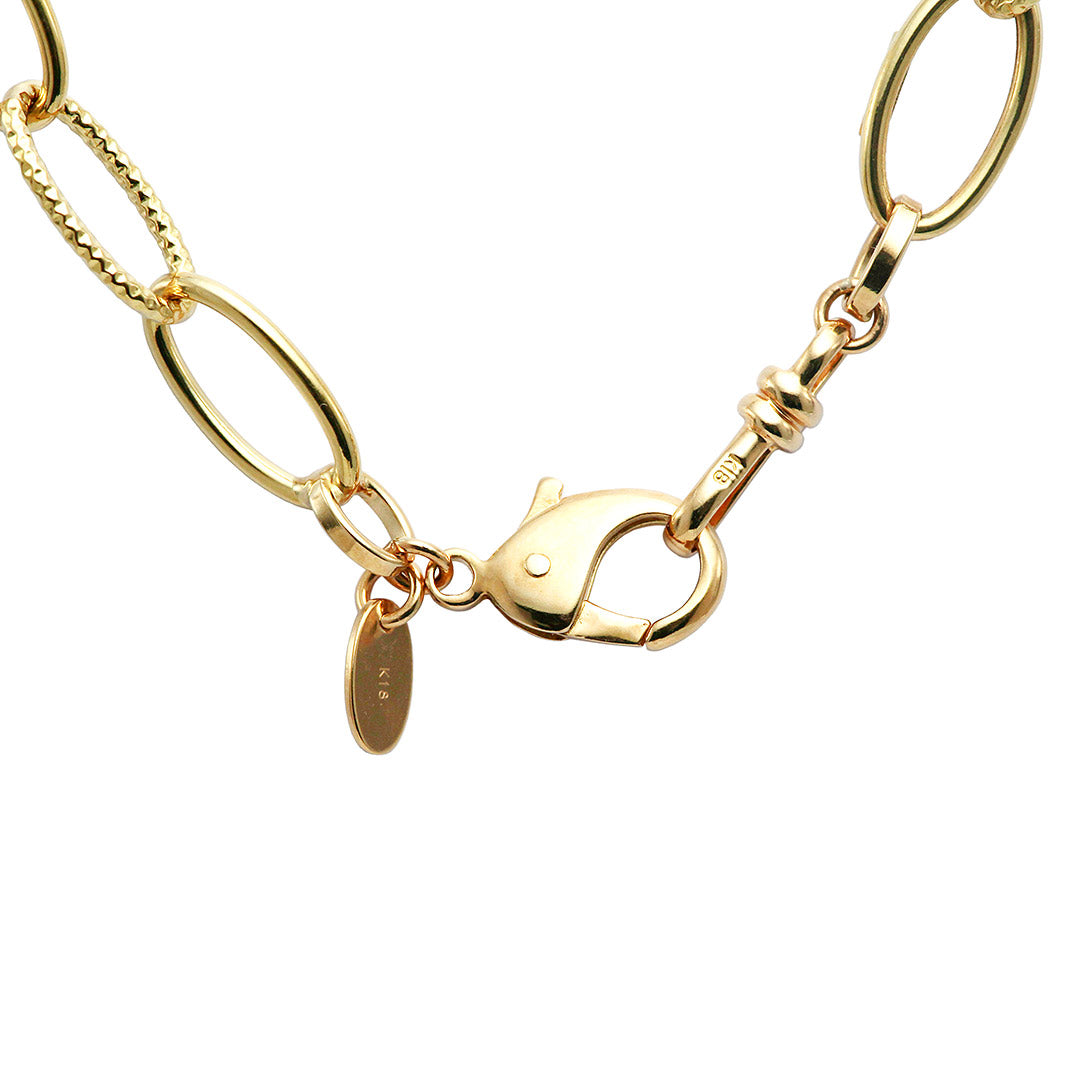 <tc>Yellow Gold x White Gold Long Necklace ｜ NKW0127</tc>
