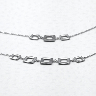 White Gold Long Necklace | NW00601