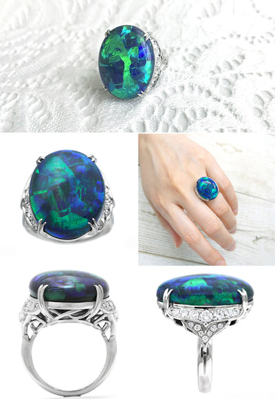 Black Opal Ring | OGT1828