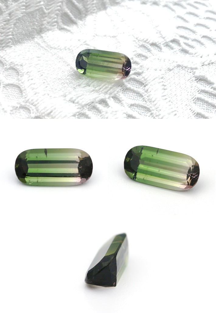 バイカラートルマリン ルース3.537ct ｜ OX05754 – 大阪心斎橋 宝寿堂