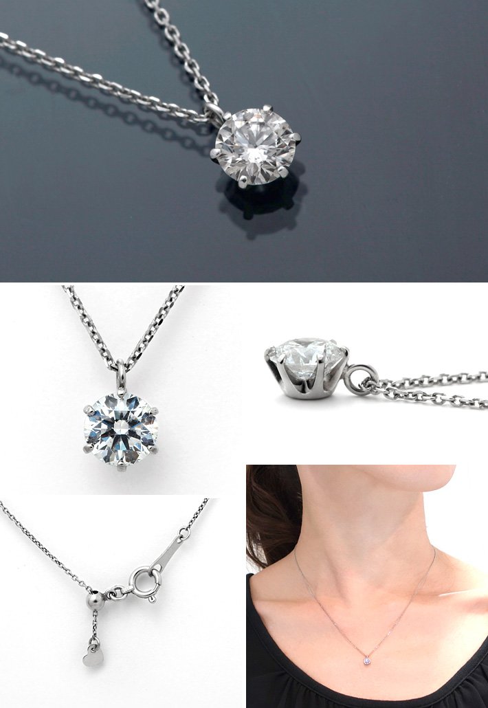 Single diamond necklace | PD03686 <br>(1.095ct/E/SI2/VG)
