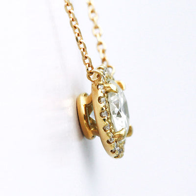 <tc>Halo Diamond Necklace | PD03338 (0.760ct/J/I1/Good)</tc>
