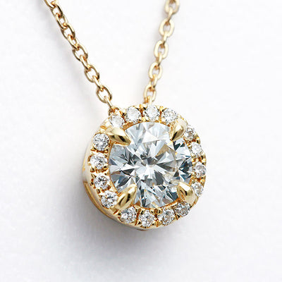 <tc>Diamond Halo Design Necklace ｜ PD03588 (0.487ct/G/SI2/VG)</tc>