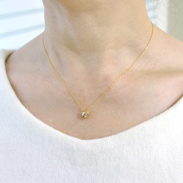 ダイヤモンド ヘイローデザインネックレス ｜ PD03676 (0.500ct/H/I1