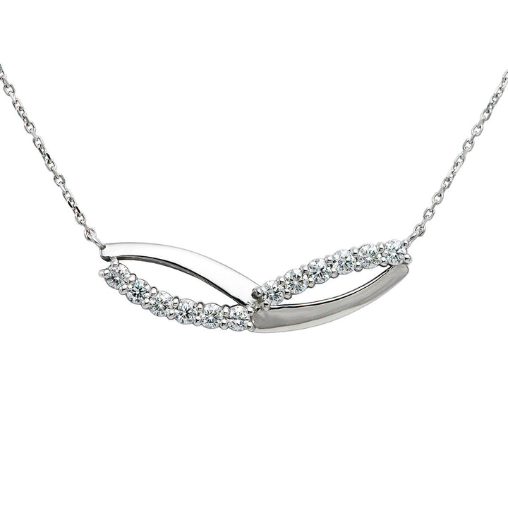 プラチナ　ダイヤモンド　ネックレス 6-1 ネックレス PT900 プラチナ ダイヤモンド 0.40ct ブルー