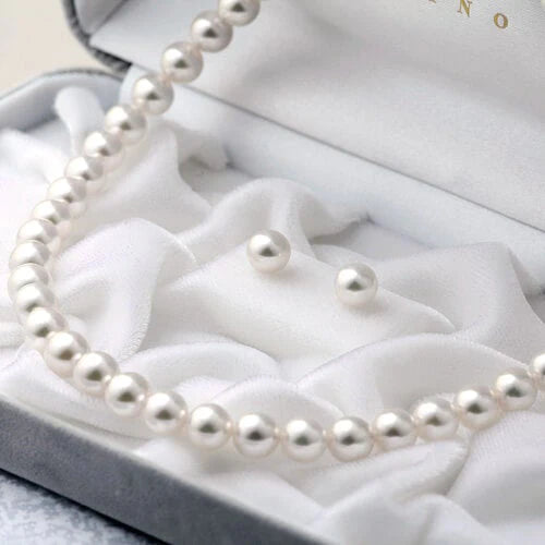 Akoya Pearl Aurora Flower Bead Necklace (with pair beads) | 7.5-8.0mm | NJ04172