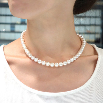 Akoya Pearl Aurora Hanadama Necklace ｜ 8.0 ～ 8.5mm