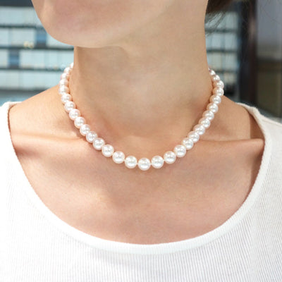Akoya Pearl Aurora Hanadama Necklace ｜ 8.5 ～ 9.0mm