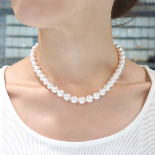 セール☆美品☆ 希少９ミリあこや本真珠パールネックレス 超大珠 花珠真珠 ネックレス9.0-9.5mm -GOOD Quality- | GOOD Quality
