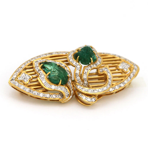 Emerald brooch (also used as a pendant top) ｜ PX02581
