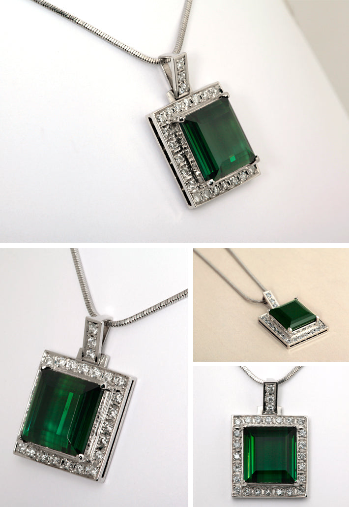 Green Tourmaline Pendant Top ｜ PX02693