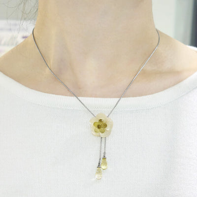 Lemon Quartz x Shell Necklace ｜ PX04445