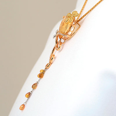 Citrine Quartz Pendant Top ｜ PX04447