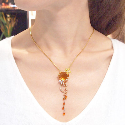 Citrine Quartz Pendant Top ｜ PX04447