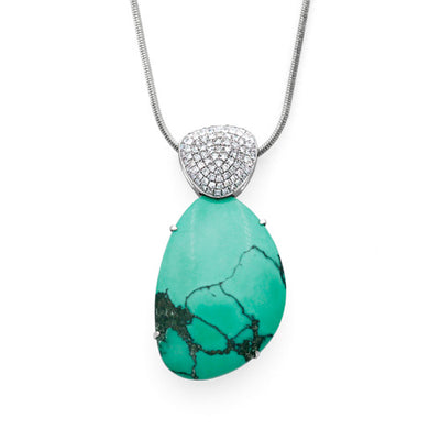 Turquoise (turquoise) pendant top ｜ PX04456