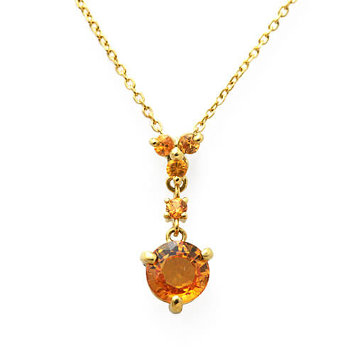 Orange Sapphire Necklace ｜ PX05014