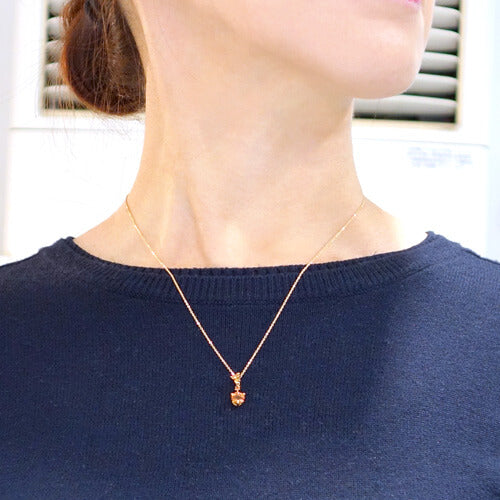 Orange Sapphire Necklace ｜ PX05014