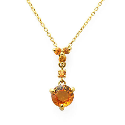 Orange Sapphire Necklace ｜ PX05014