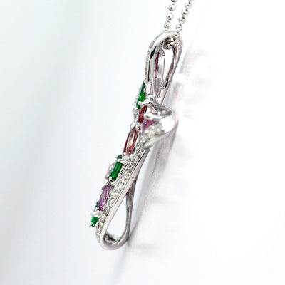 <tc>Colored Sapphire & Green Garnet Necklace ｜ PX05297</tc>