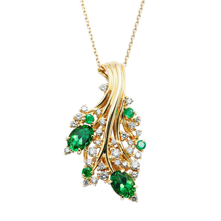 Tourmaline&Emerald necklace | PX05307