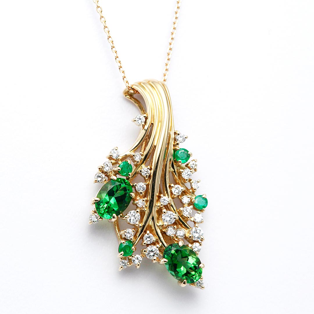 Tourmaline&Emerald necklace | PX05307
