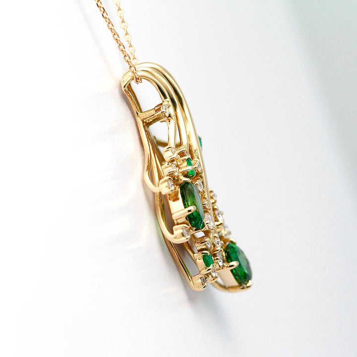 Tourmaline&Emerald necklace | PX05307