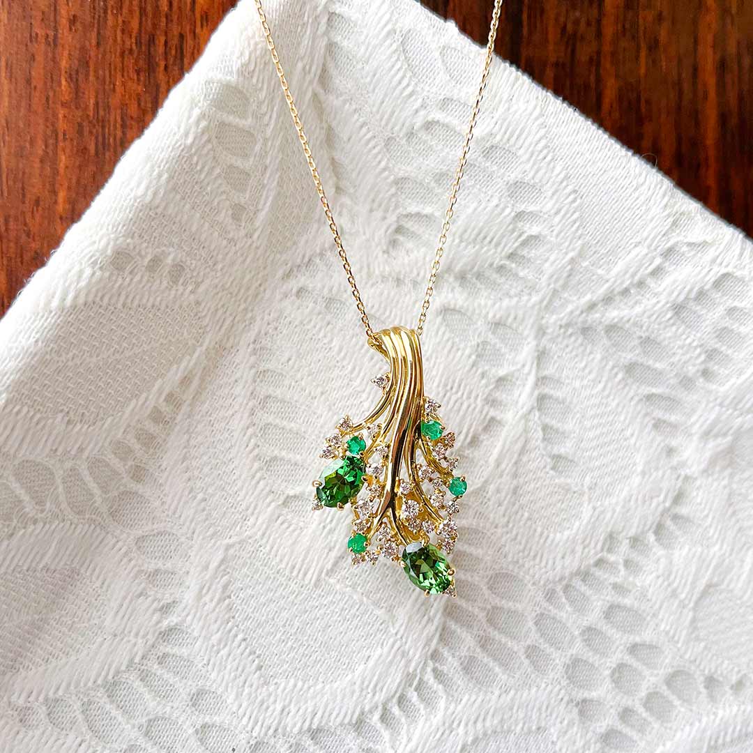Tourmaline&Emerald necklace | PX05307