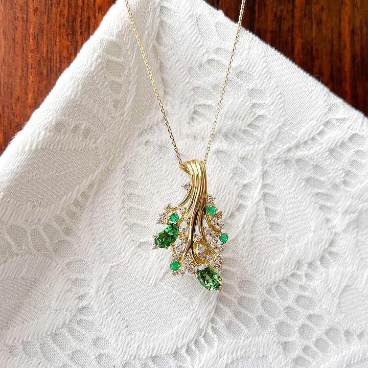 Tourmaline&Emerald necklace | PX05307