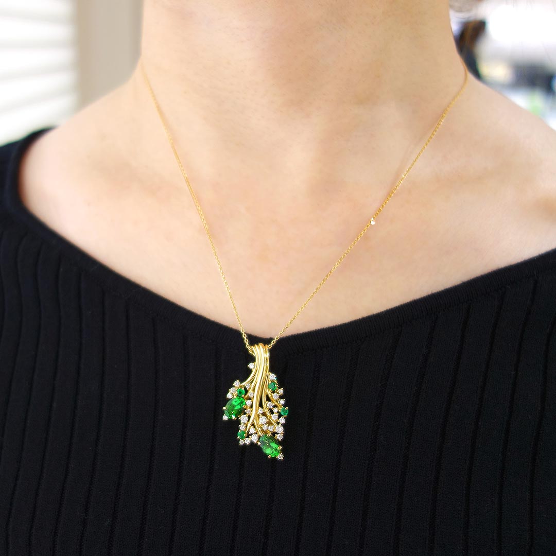 Tourmaline&Emerald necklace | PX05307