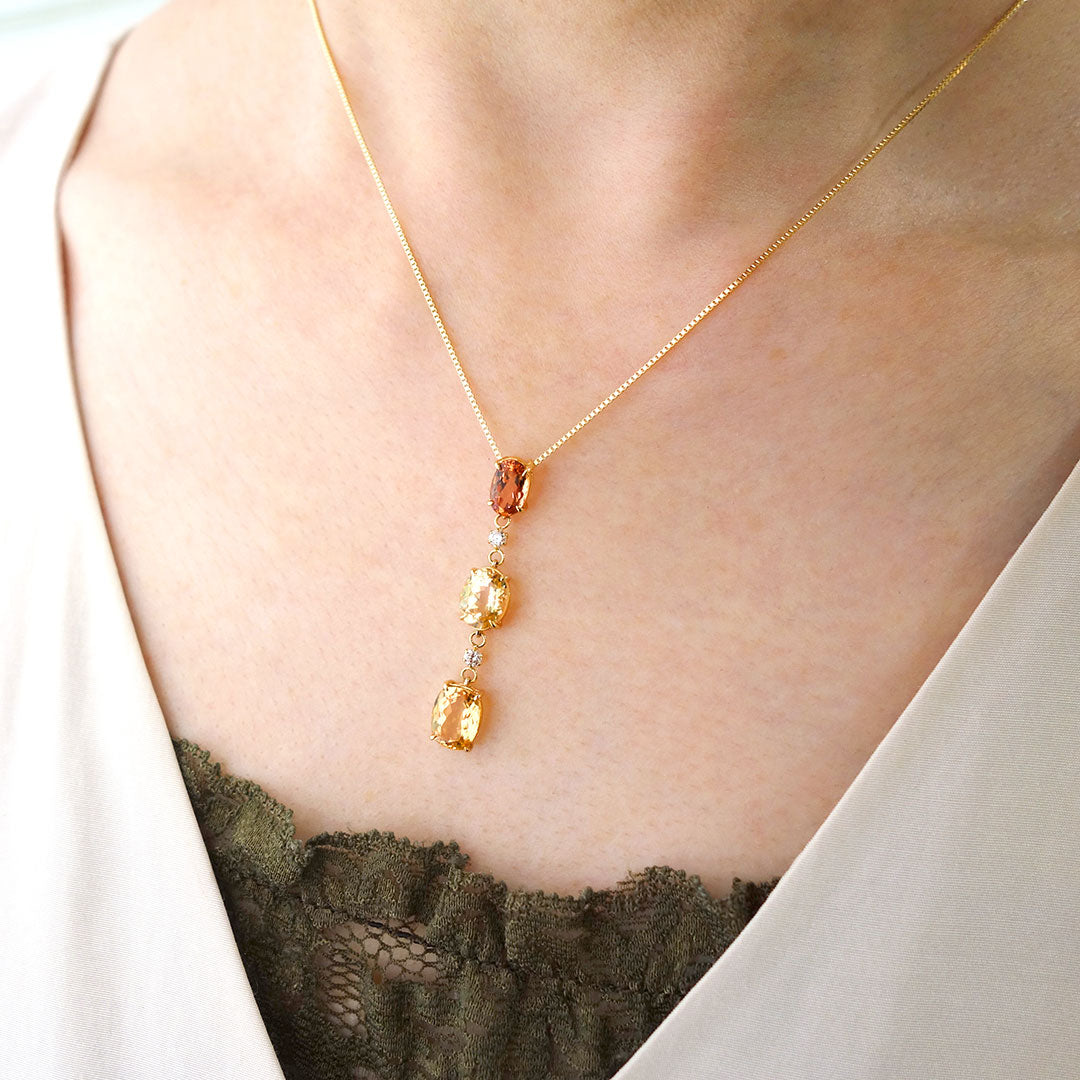Imperial topaz necklace ｜ PX05335