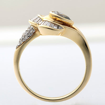 Pear Shape Cut Brown Diamond Ring | RD00516