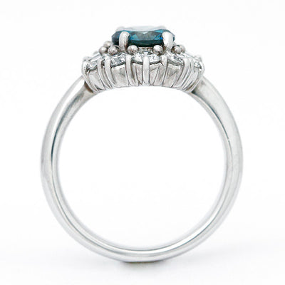 Fancy Deep Blue Green Diamond Diamond Ring | RD02292