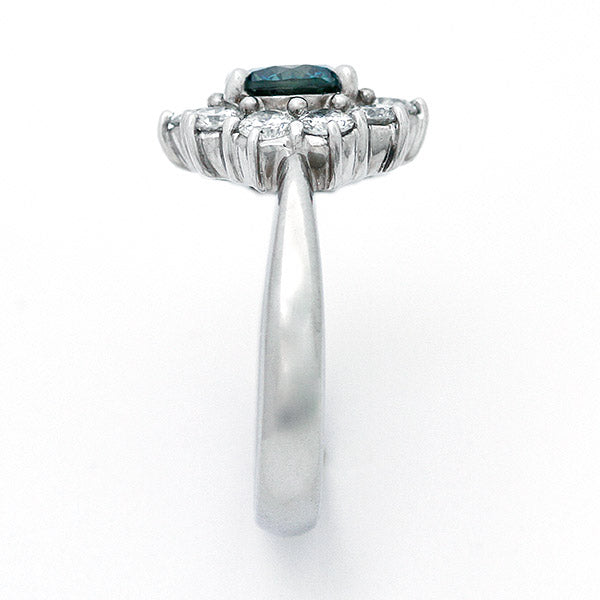 Fancy Deep Blue Green Diamond Diamond Ring | RD02292