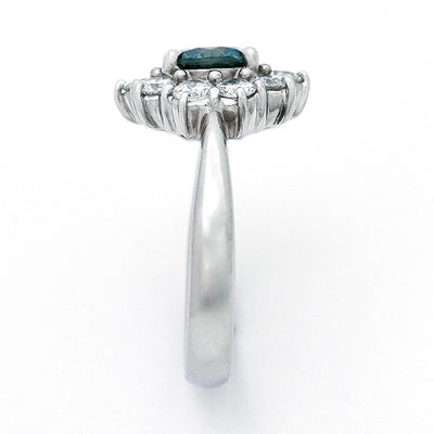 ファンシーディープブルーグリーンダイヤ ダイヤモンドリング（指輪） ｜ RD02292
